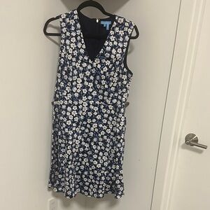 Draper James Navy and White Floral Mini Dress